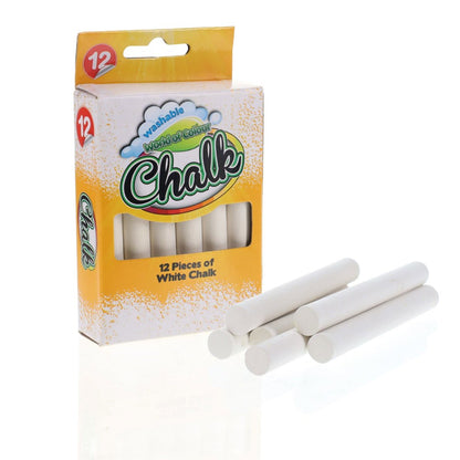 World of Colour White Chalk Pack of 12