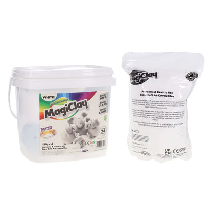 World Of Colour Tub of 150g White Air Drying Magiclay