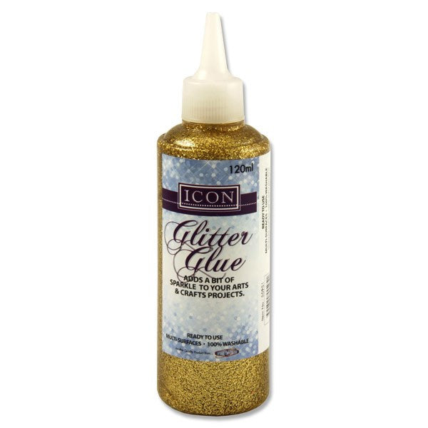 Icon 120Ml Glitter Glue - Gold
