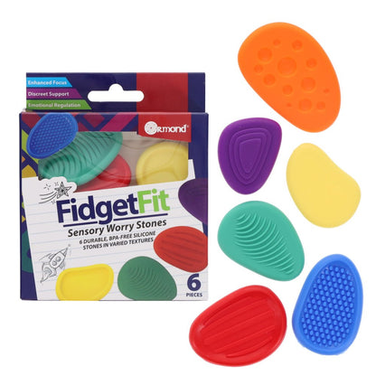 Fidget Fit Sensory Worry Stones Pack of 6
