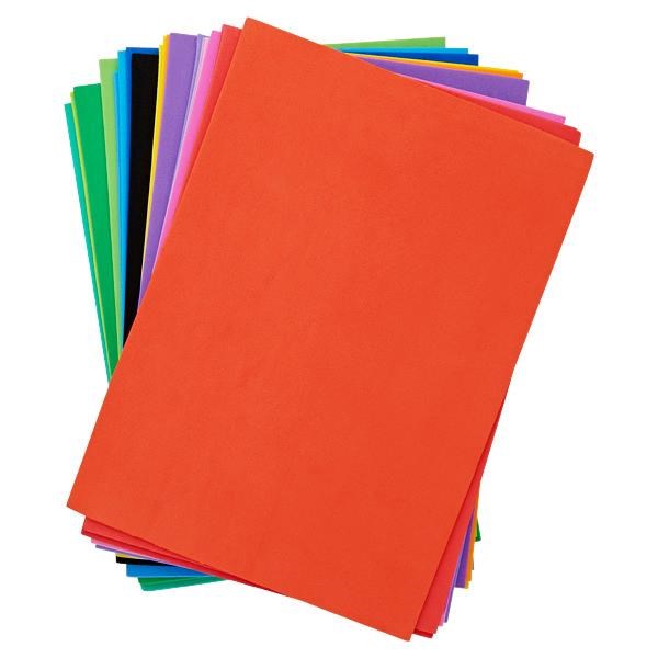 A5 Foam Sheets Primary Colours Pack of 20