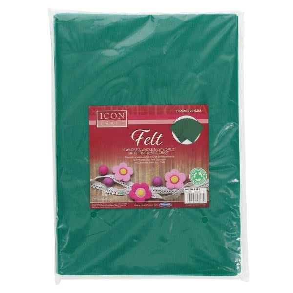 A4 Felt Sheets Colours Pack Of 10