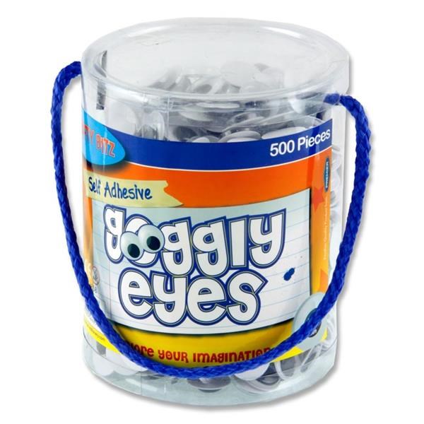 Self Adhesive Goggly Eyes - 15mm Tub Of 500