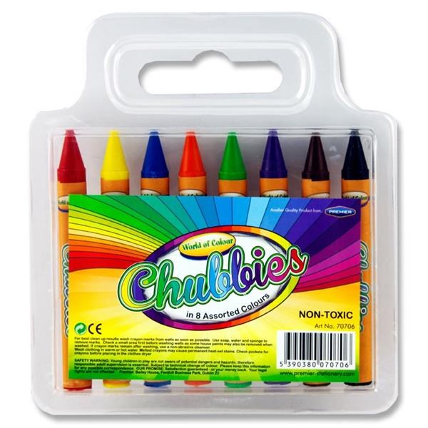 World Of Colour Box Of 8 Super Jumbo Chubby Crayons