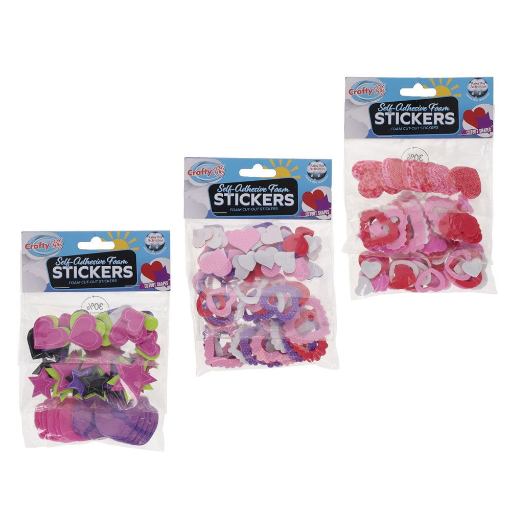 Crafty Bitz Foam Stickers Heart Shape