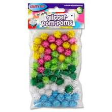 Pkt.65 Glitter Pom Poms