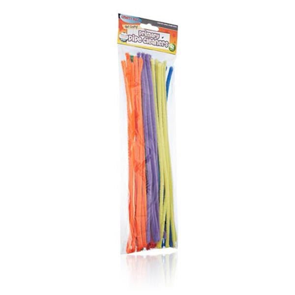 Craft Chenille Pipe Cleaners 12" Rainbow Colours Pack Of 42