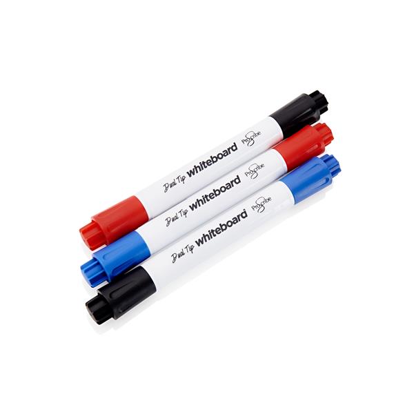 ProScribe Twin Tip Whiteboard Markers Pack of 3