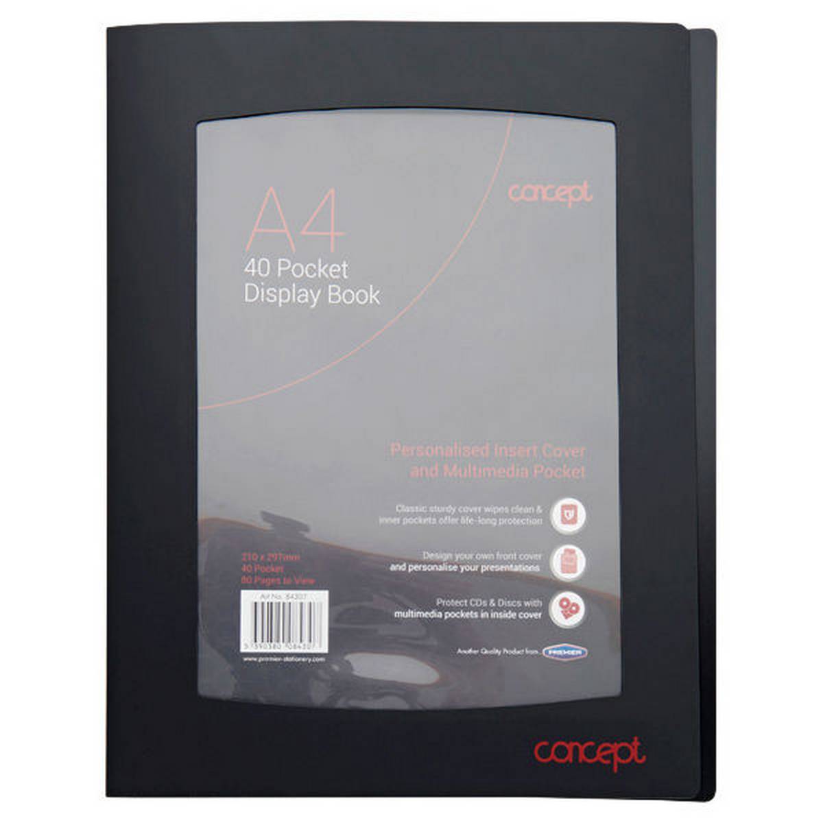 Concept A4 40 Pocket Presentation Display Book