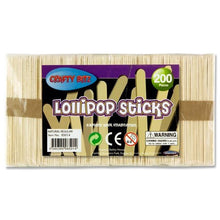 Lollipop Sticks Natural Pack Of 200