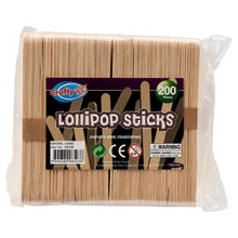 Wooden Lollipop Sticks - Jumbo - Plain - Pack Of 200