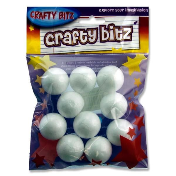 Styrofoam Balls 30mm Pack Of 10