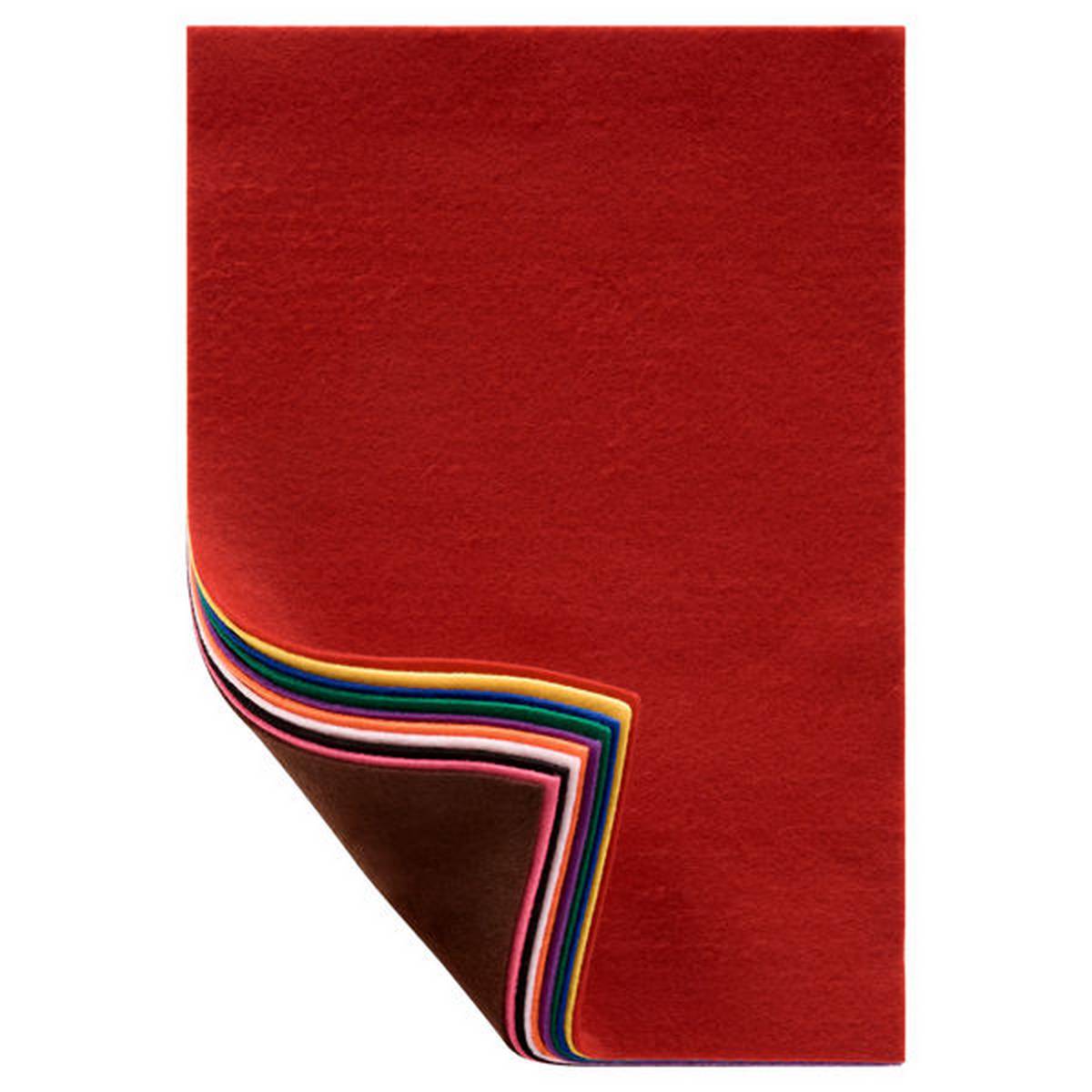 A4 Felt Sheets Assorted Colours Pack Of 10
