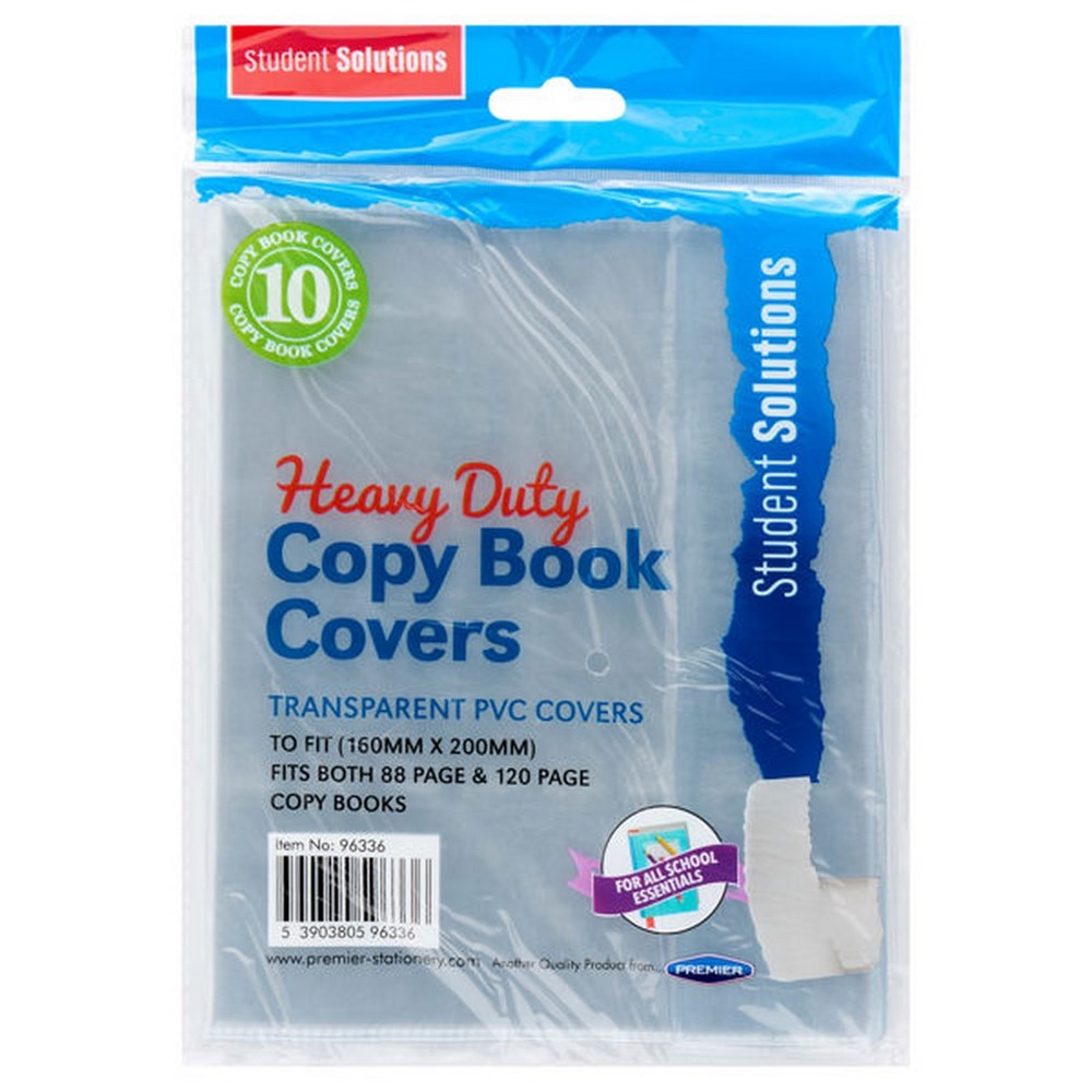 Ormond Pvc Heavy Duty Copy Book Covers Pack Of 10