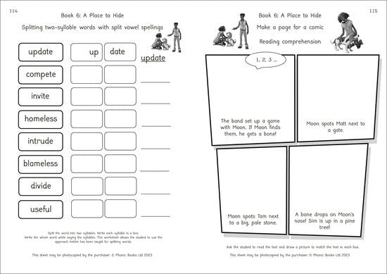 Dandelion Moon Dogs Split Vowel Spellings Workbook