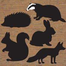 **Chalkboards - Woodland Animals, Set Of 5 (Badger, Fox, Hedgehog, Rabbit, Squirrel)