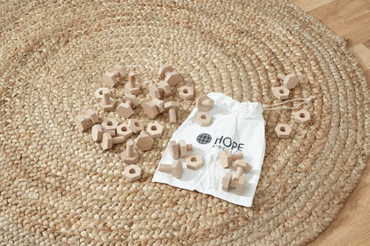 Wooden Nuts and Bolts Pack of 20 Pairs