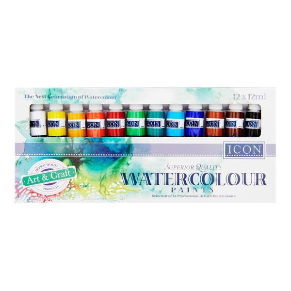 Icon Box 12X12Ml Watercolour Paints