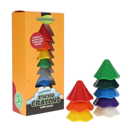 World of Colour Washable Stacked Crayons with Eraser