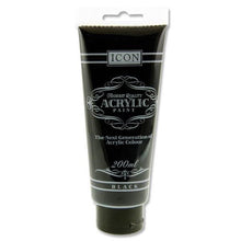 Icon Acrylic Paint 200Ml - Black