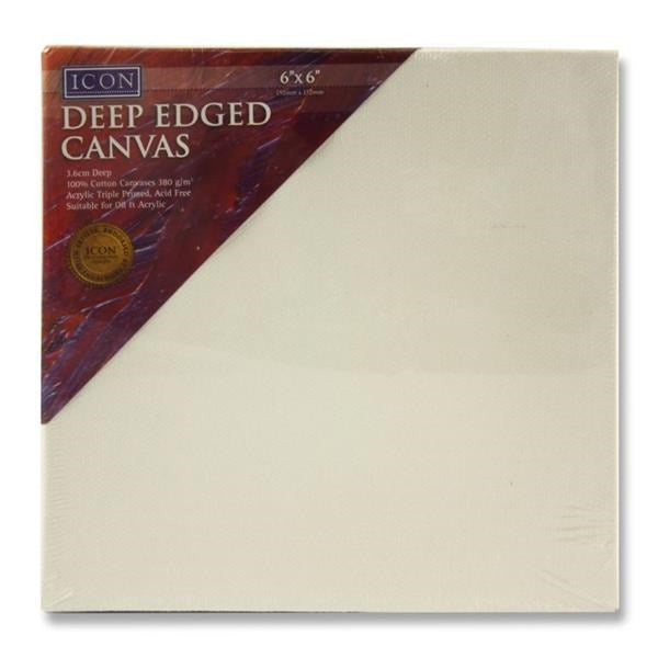 Icon Deep Edged Canvas 380Gm2 - 6"X6"