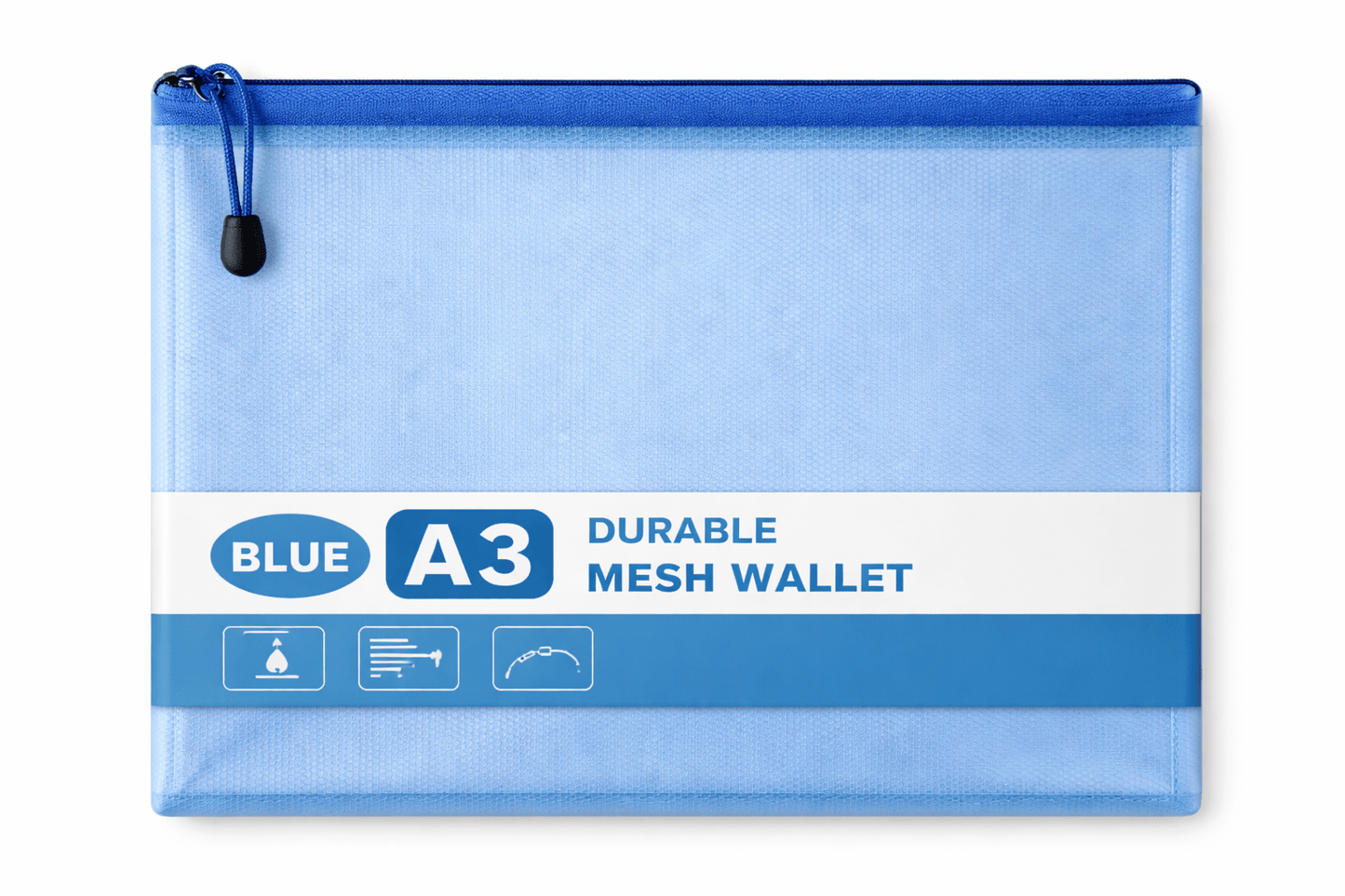 A3 Durable Mesh Wallet - Blue - ABC School Supplies