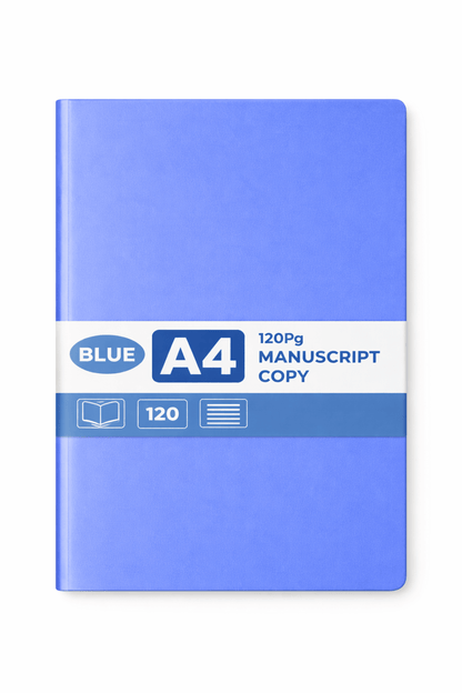 A4 120Pg Manuscript Copy - Blue - ABC School Supplies