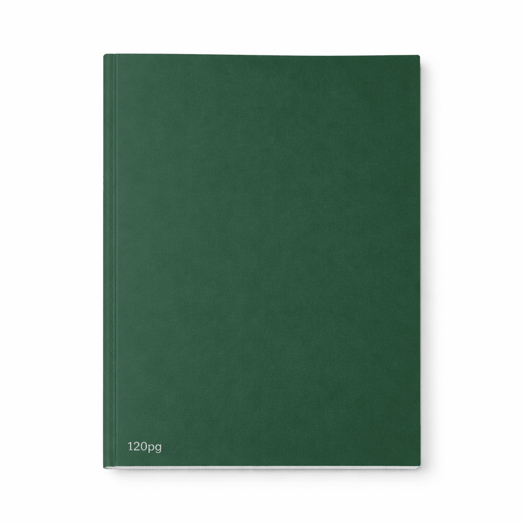 A4 120pg Softback Manuscript Book - Green - ABC School Supplies