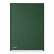 A4 160pg Hardback Notebook - Green - ABC School Supplies