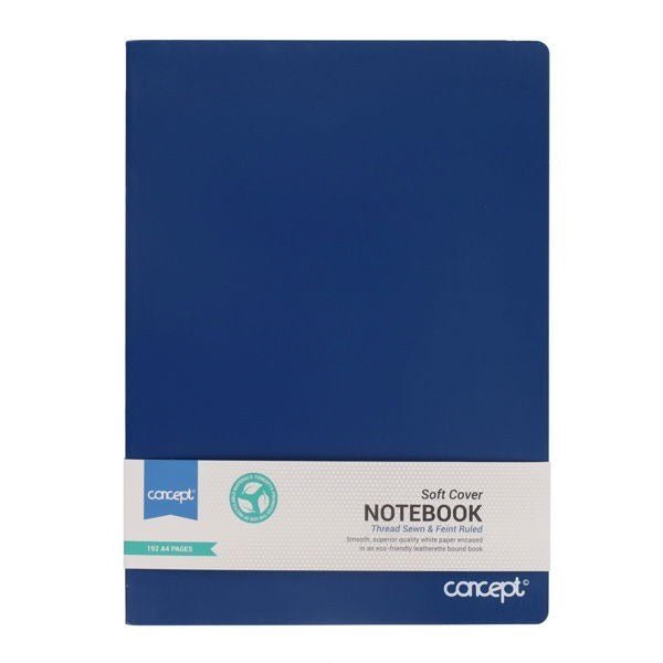 A4 192pg Soft Cover Notebook - ABC School Supplies