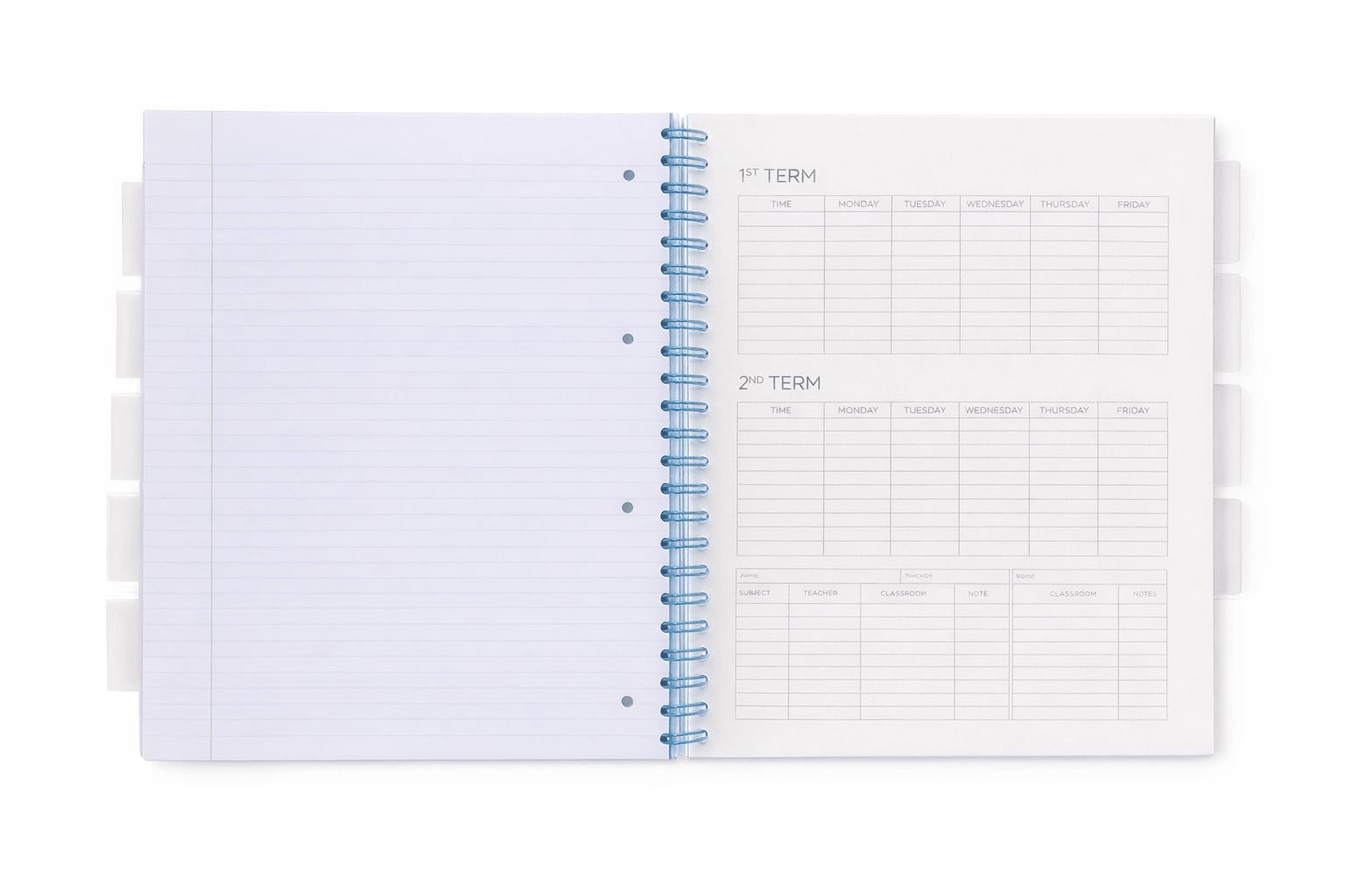 A4 250pg PP 5 Subject Project Book - Blue - ABC School Supplies
