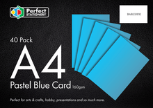 **A4 Card Pastel Blue 160Gsm 40 Pack - ABC School Supplies