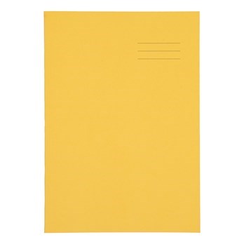 A4+ Exercise Book 80 Page, 10Mm Squared, Yellow - Pack Of 50 - ABC School Supplies