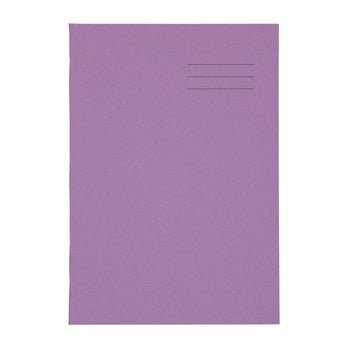 A4 Exercise Book 80 Page, 8Mm Ruled With Margin, Purple - Pack Of 50 - ABC School Supplies