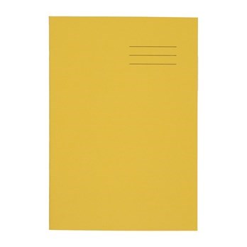A4 Exercise Book 80 Page, 8Mm Ruled With Margin, Yellow - Pack Of 50 - ABC School Supplies