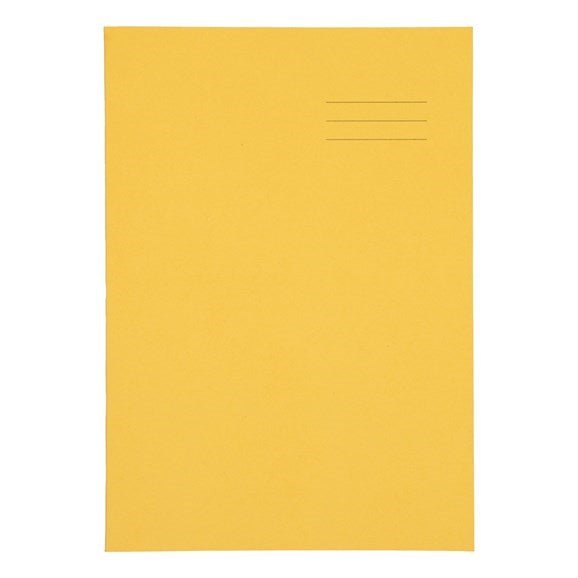 A4+ Exercise Book 80 Page, Plain, Yellow - Pack Of 50 - ABC School Supplies