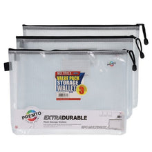A4+ Extra Durable Storage Wallets Pack Of 3 - Clear Pearl - ABC School Supplies