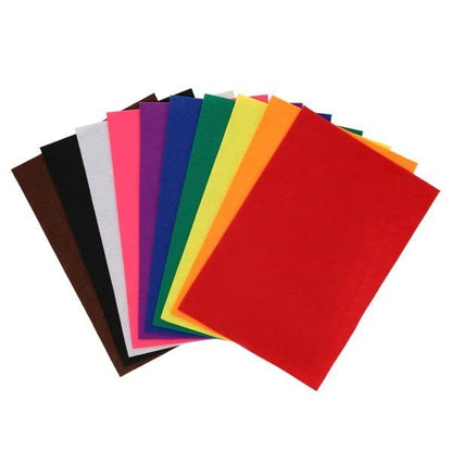 A4 Felt Sheets Colours Pack Of 10 - ABC School Supplies