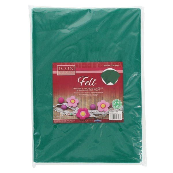 A4 Felt Sheets Colours Pack Of 10 - ABC School Supplies
