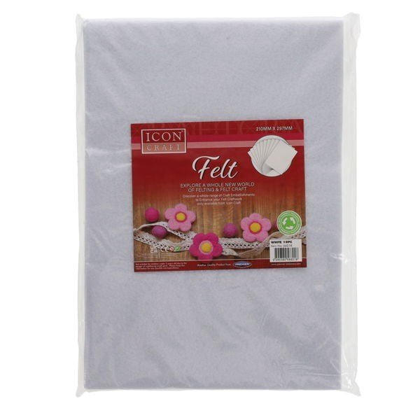 A4 Felt Sheets Colours Pack Of 10 - ABC School Supplies