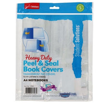 A4 Heavy Duty Peel & Seal Book Covers Pack of 5 - ABC School Supplies