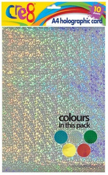 **A4 Holographic Card Pack Of 10 Sheets - ABC School Supplies