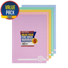 **A4 Pastel 160Pg Hardcover Notebook - Pack Of 5 - ABC School Supplies