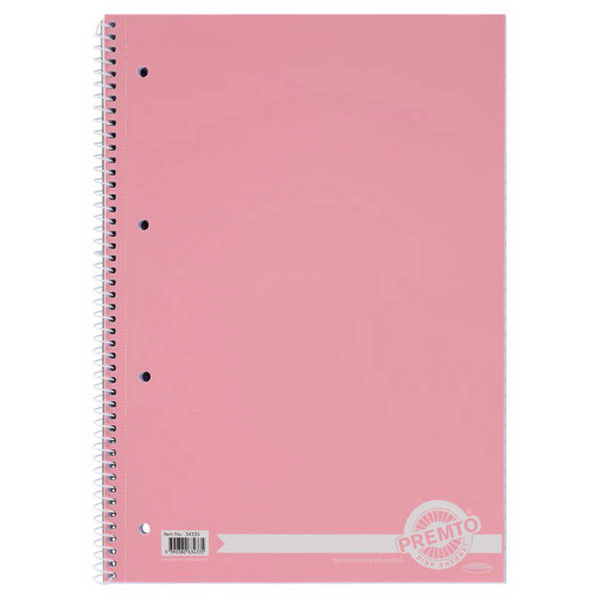 **A4 Pastel 160Pg Spiral Notebook Pack Of 5 Asstd - ABC School Supplies