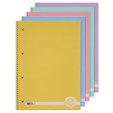 **A4 Pastel 160Pg Spiral Notebook Pack Of 5 Asstd - ABC School Supplies