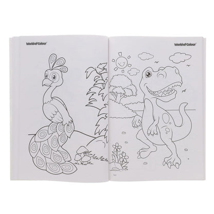 A4 Perforated Colouring Book - The World Around Us 96 Pages - ABC School Supplies