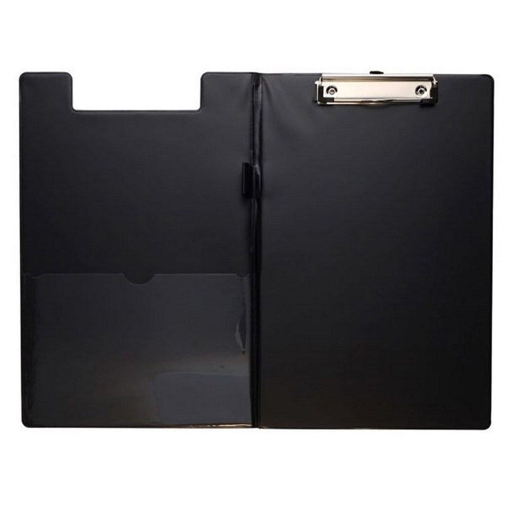 A4 Pvc Double Foldover Clip Board - Black - ABC School Supplies