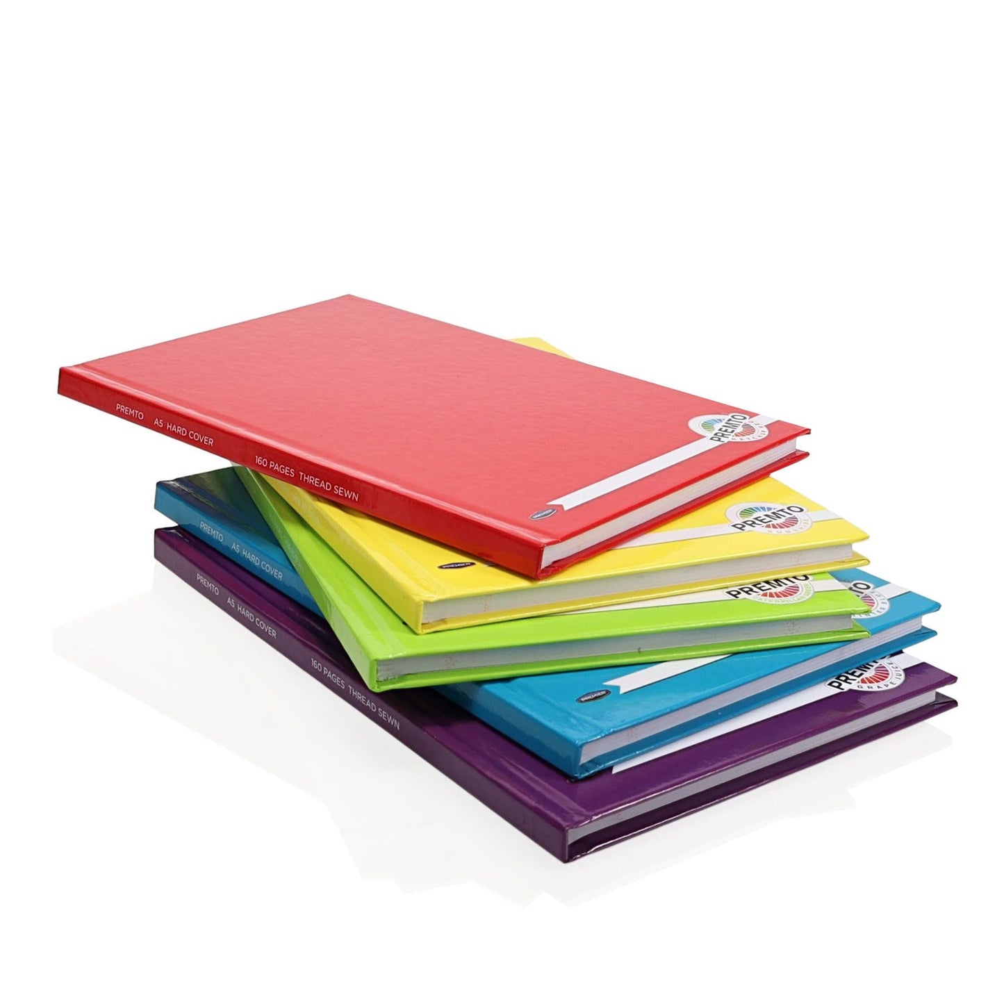 A5 160pg Hardcover Notebook Pack of 5 - ABC School Supplies