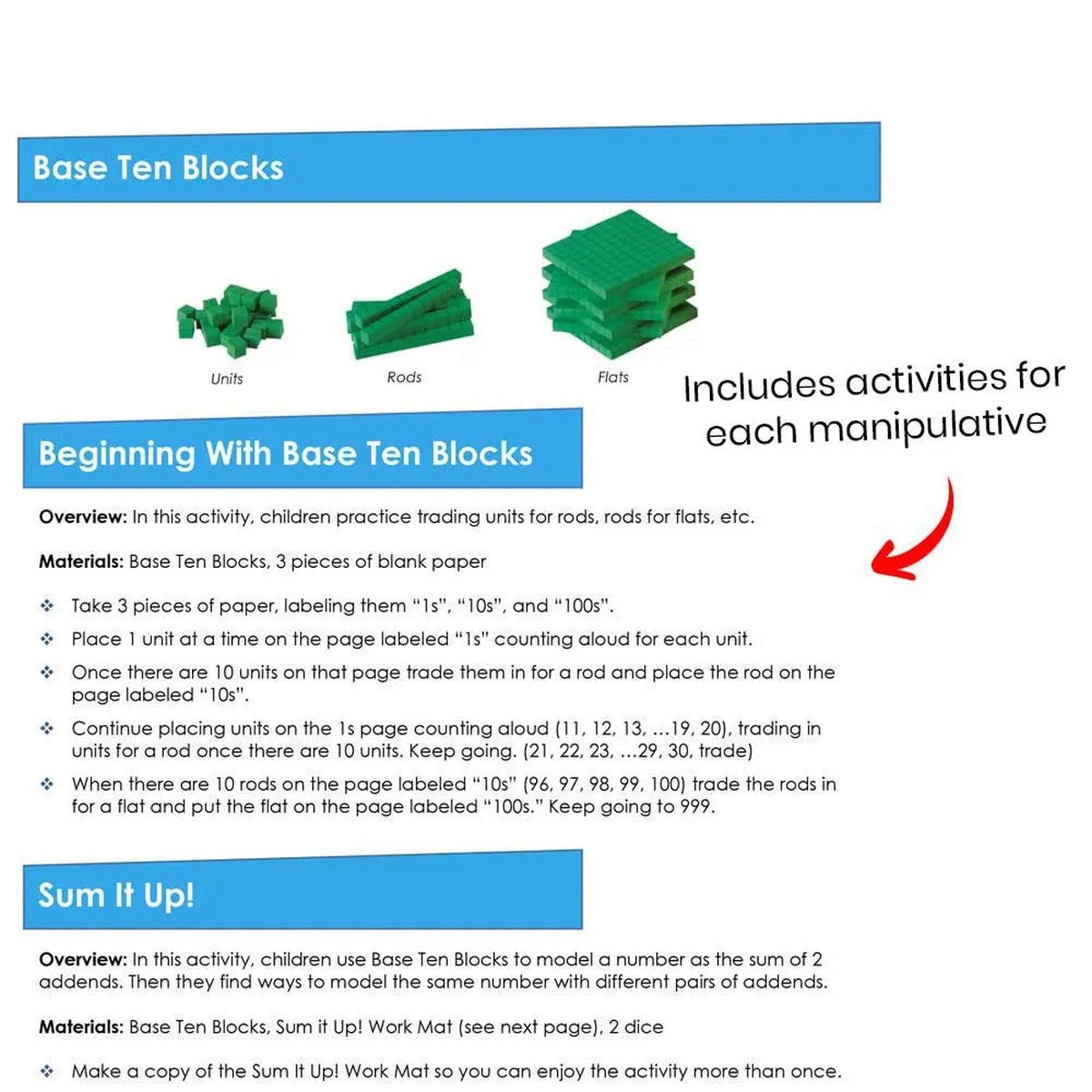 TakeHome Manipulative Kit (Ages 810)