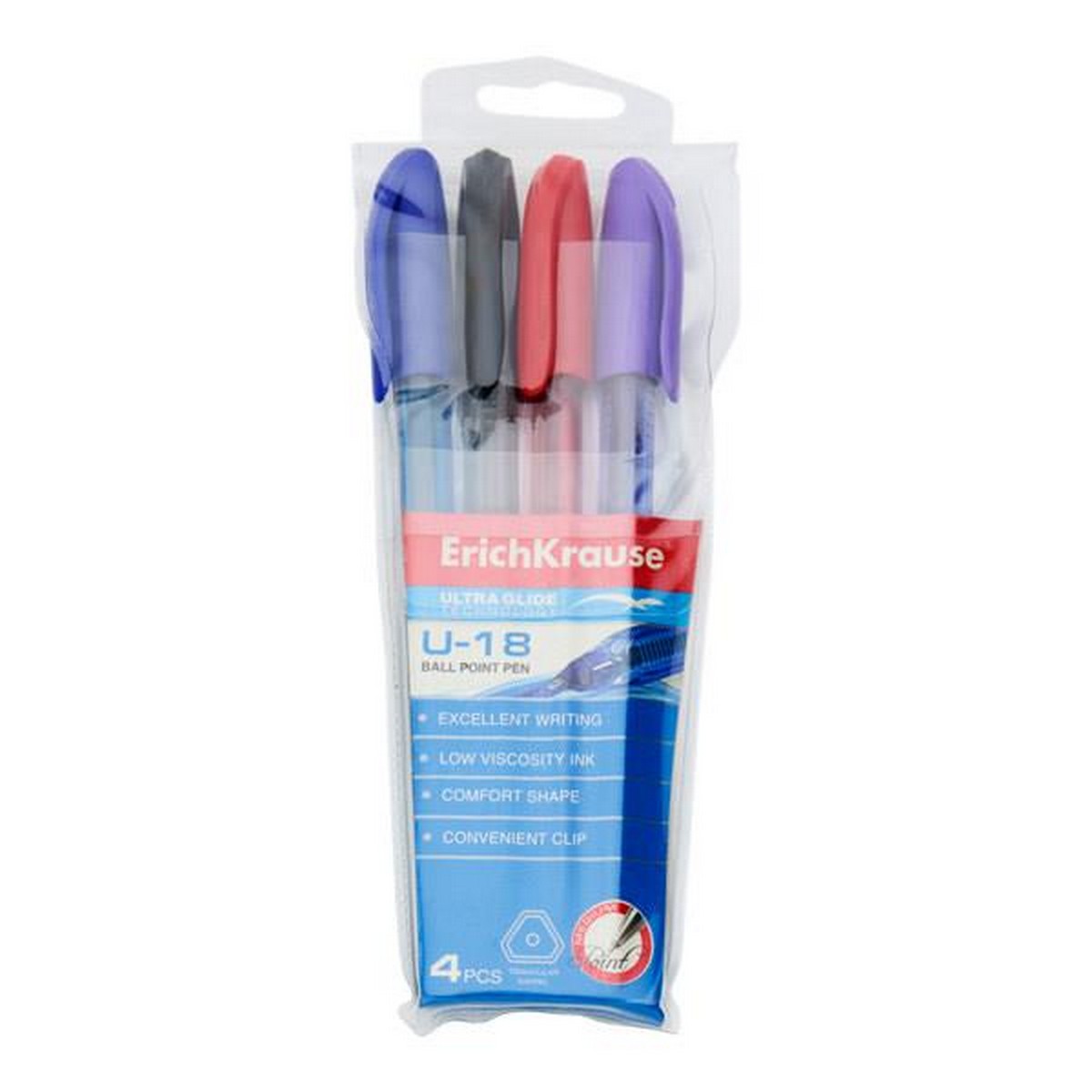** **ErichKrause Ballpoint Pen - Pack of 4